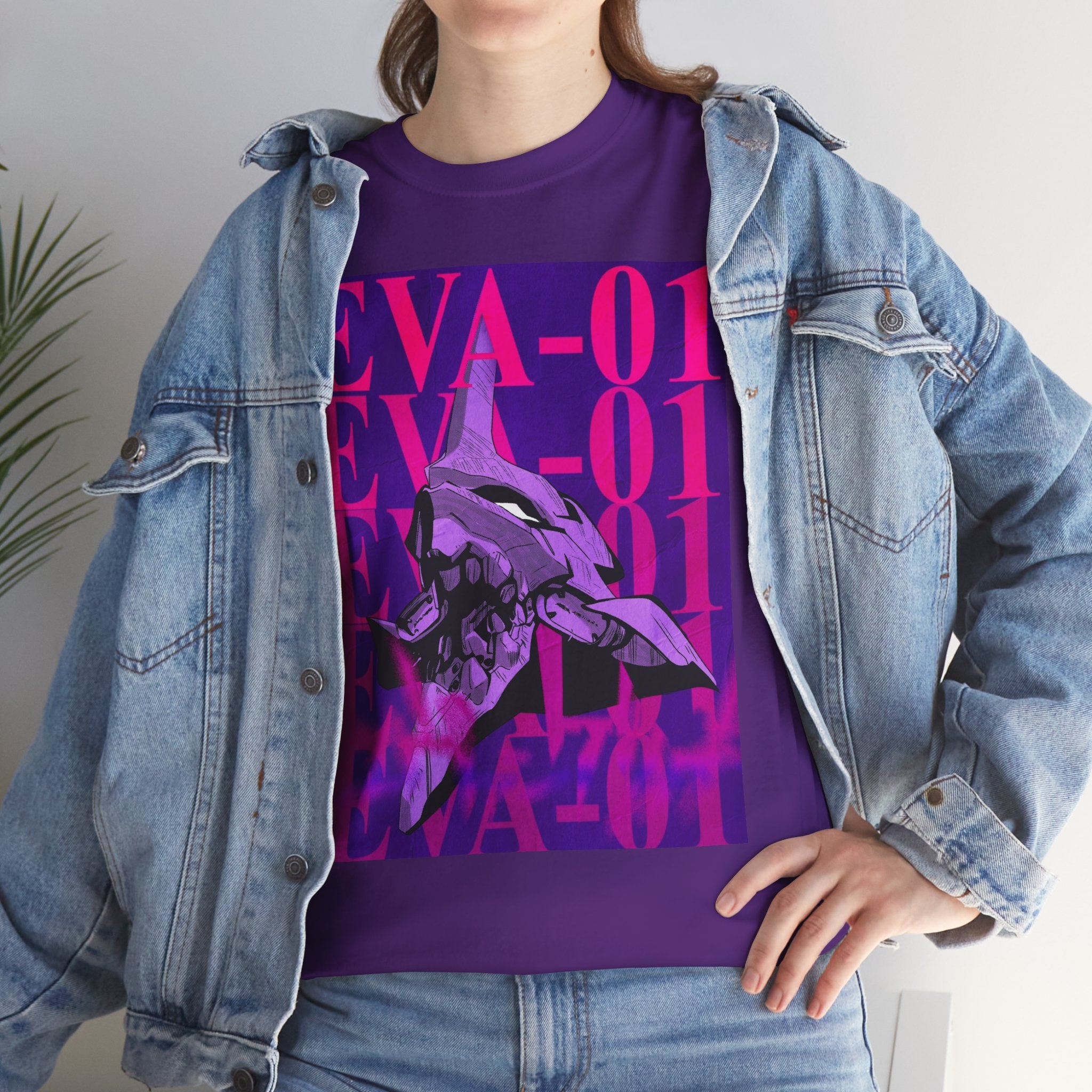 EVA-01 Graphic T-Shirt — Neon Mecha Anime Tee