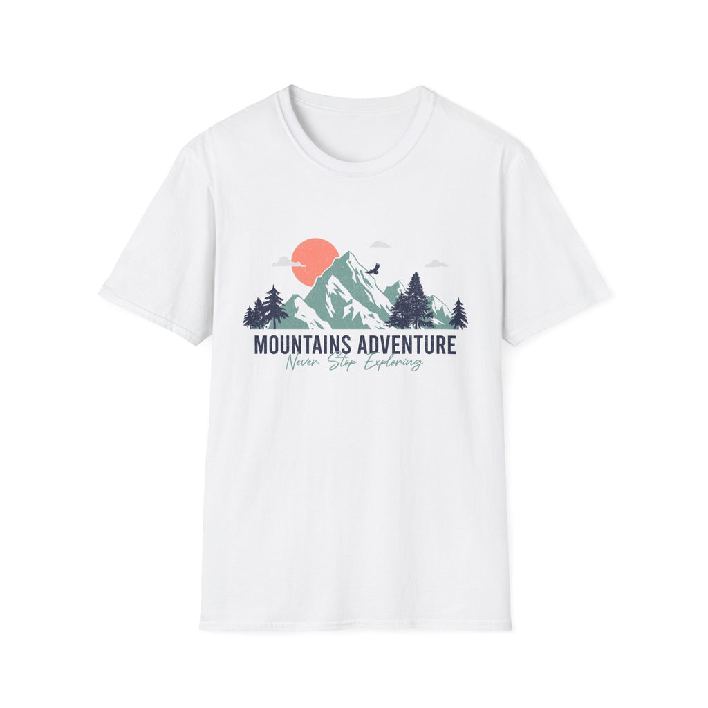 Mountains Adventure Graphic Tee | Mountain Sunset Nature Shirt