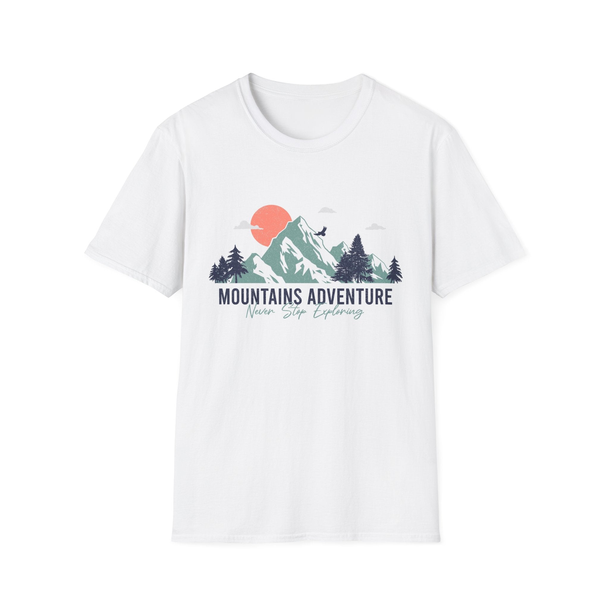Mountains Adventure Graphic Tee | Mountain Sunset Nature Shirt