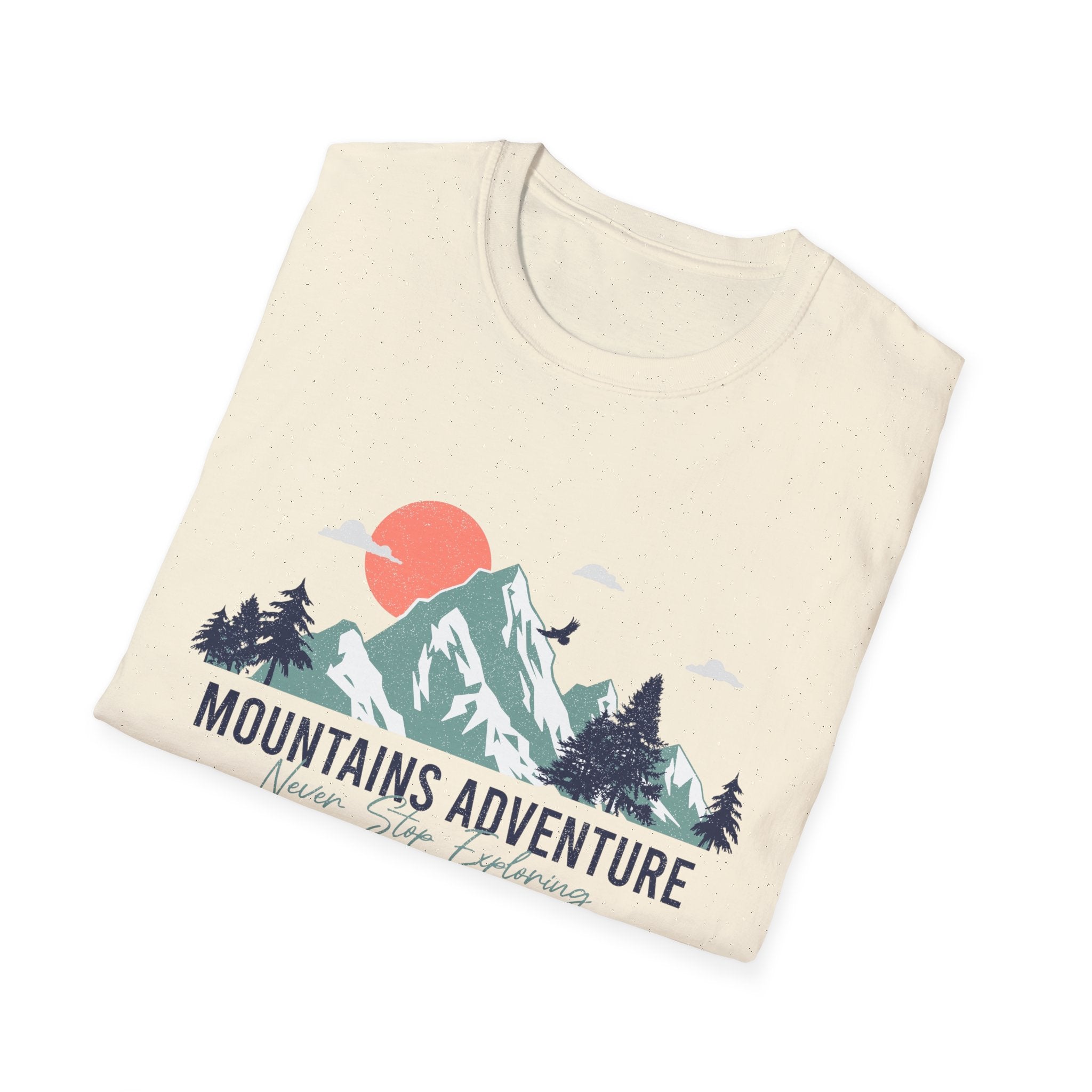 Mountains Adventure Graphic Tee | Mountain Sunset Nature Shirt