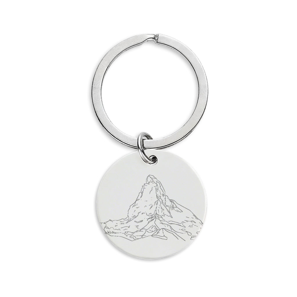Personalized Stainless Steel Round Keychain — Engraved Custom Name/Message