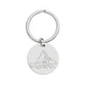 Personalized Stainless Steel Round Keychain — Engraved Custom Name/Message