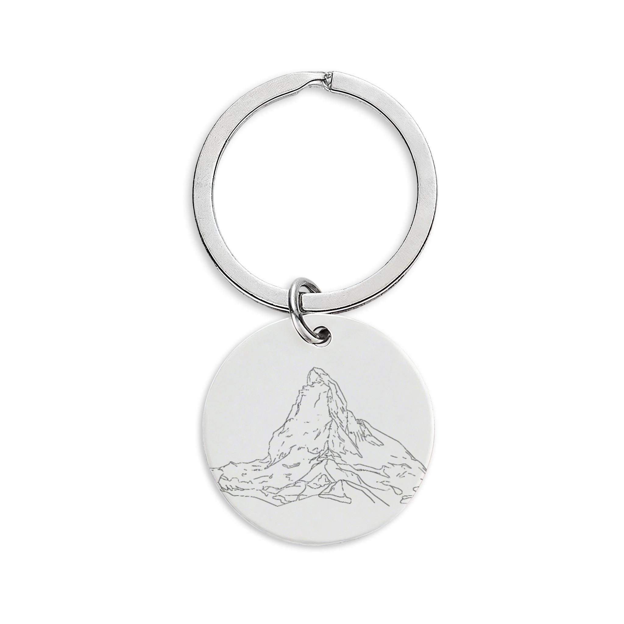 Personalized Stainless Steel Round Keychain — Engraved Custom Name/Message