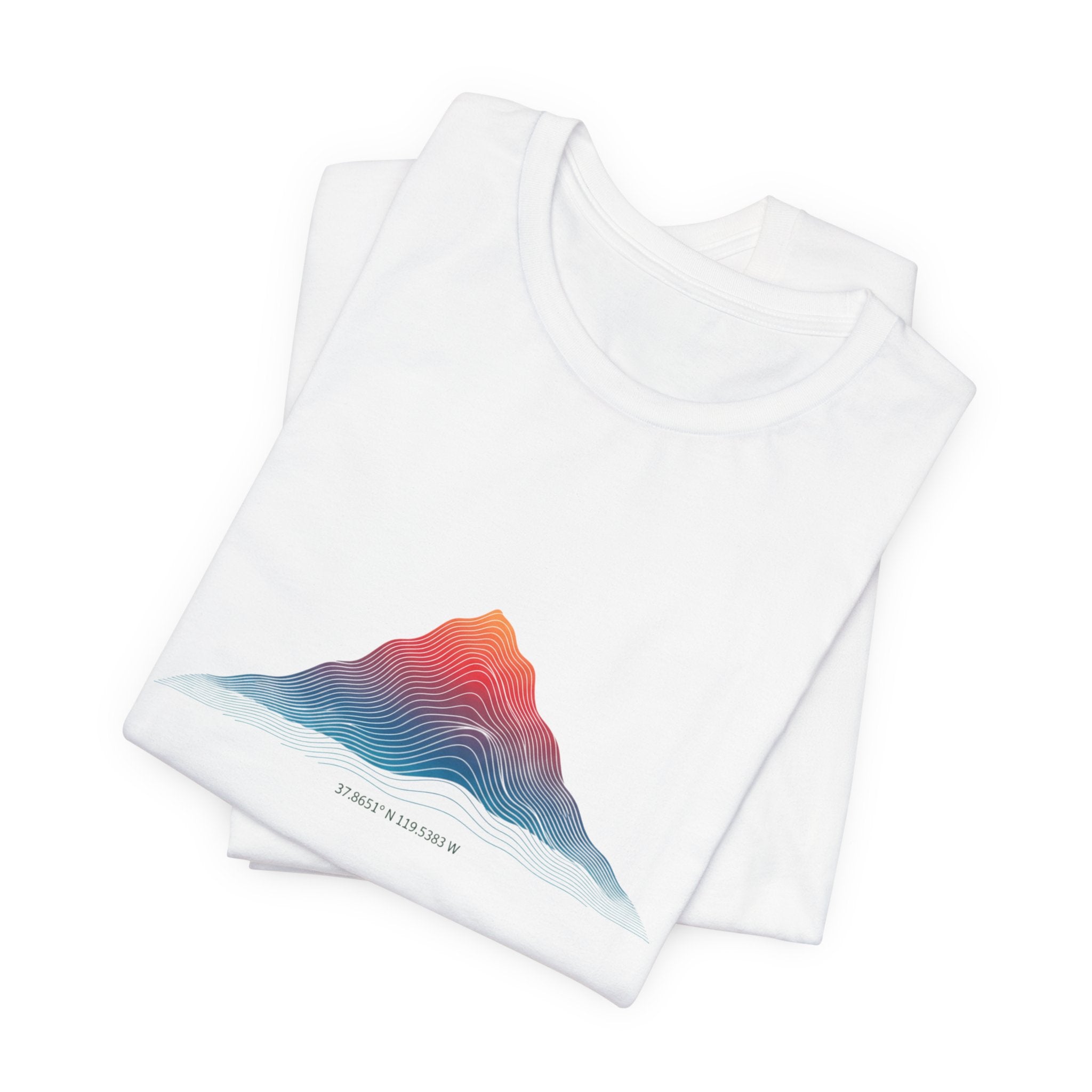 Topographic Contour Mountain Tee | Topo Map Print, Terrain Apparel