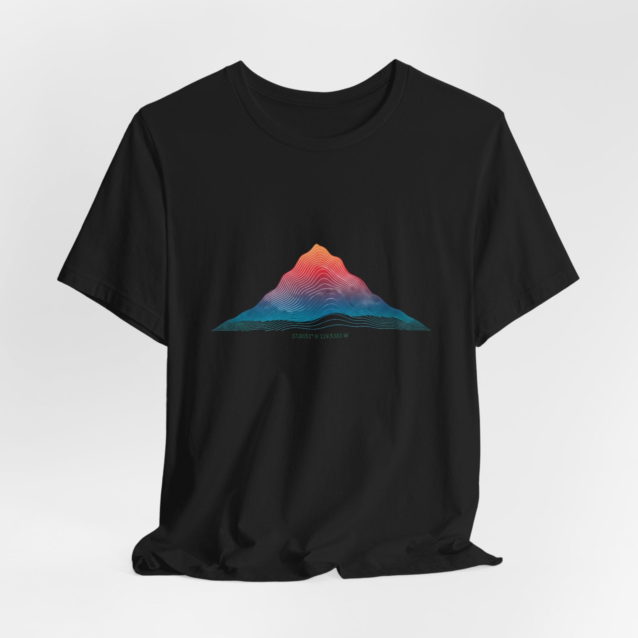 Topographic Contour Mountain Tee | Topo Map Print, Terrain Apparel