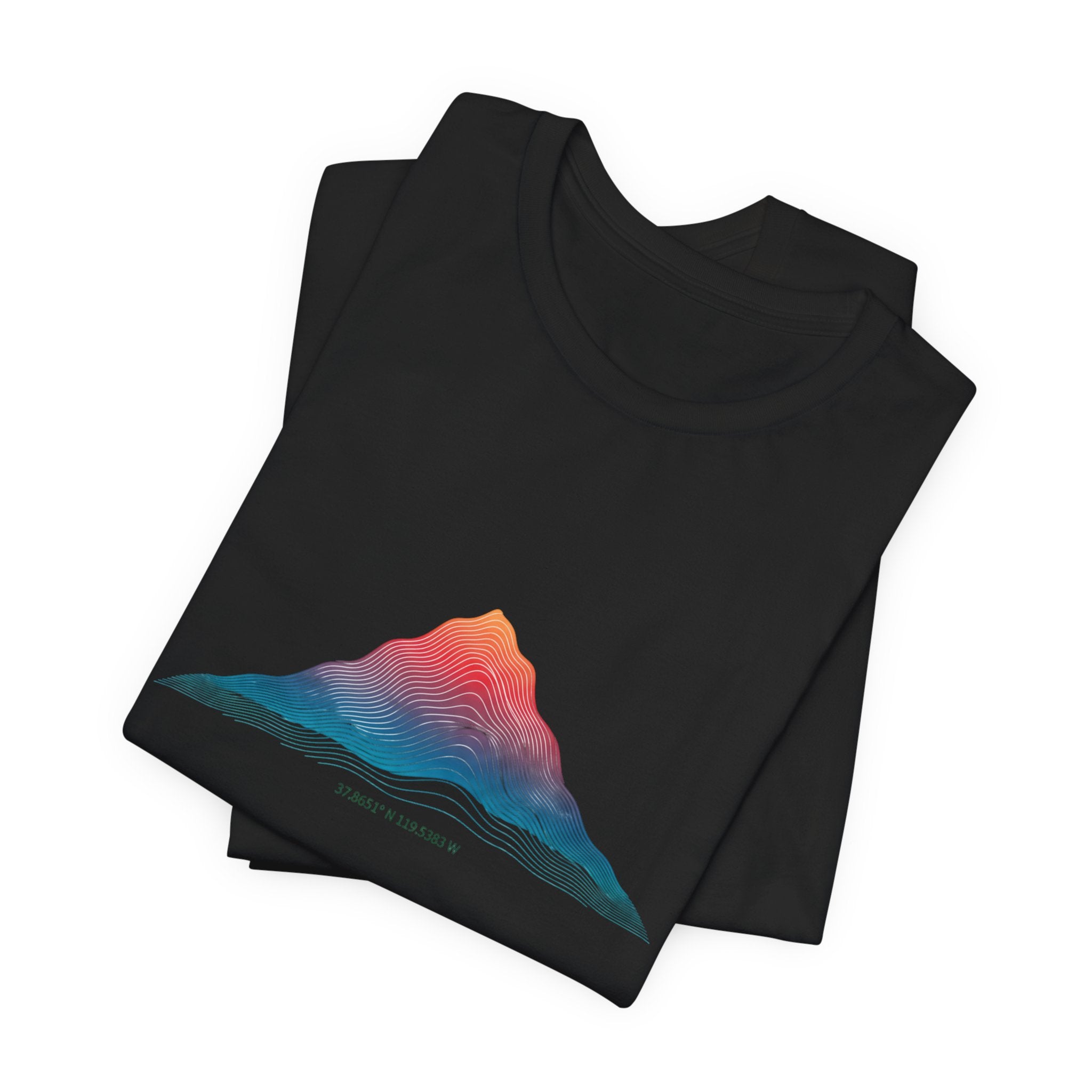 Topographic Contour Mountain Tee | Topo Map Print, Terrain Apparel