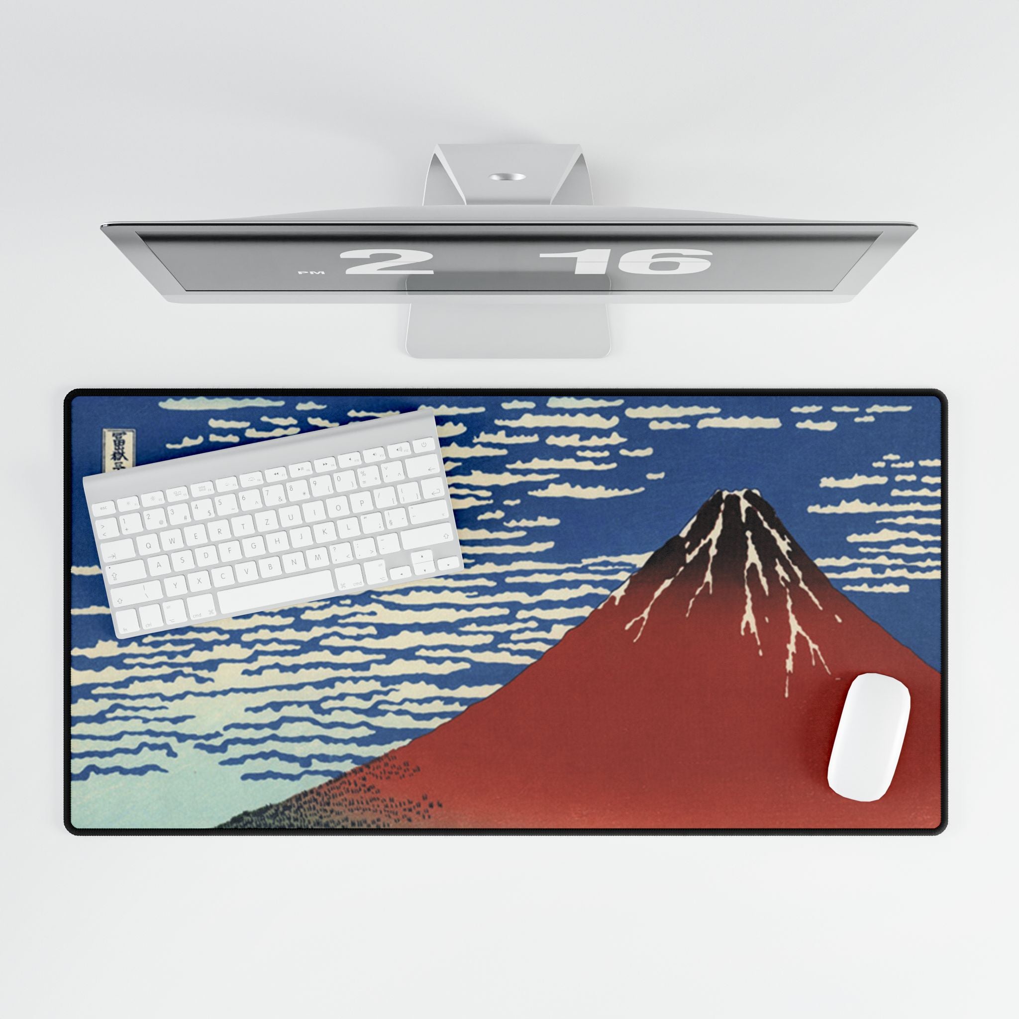 Red Fuji Desk Mat — Japanese Hokusai Landscape Mouse Pad
