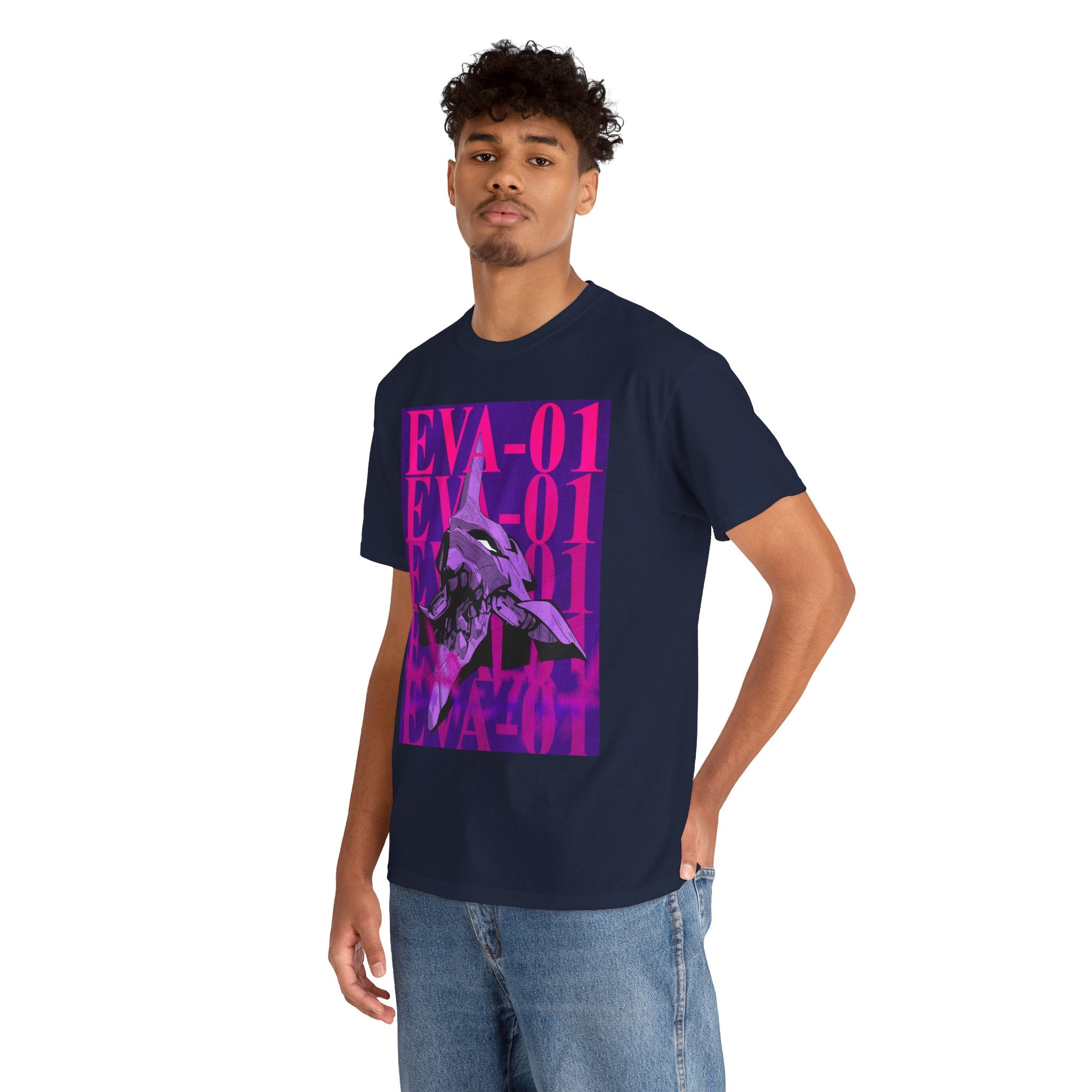 EVA-01 Graphic T-Shirt — Neon Mecha Anime Tee