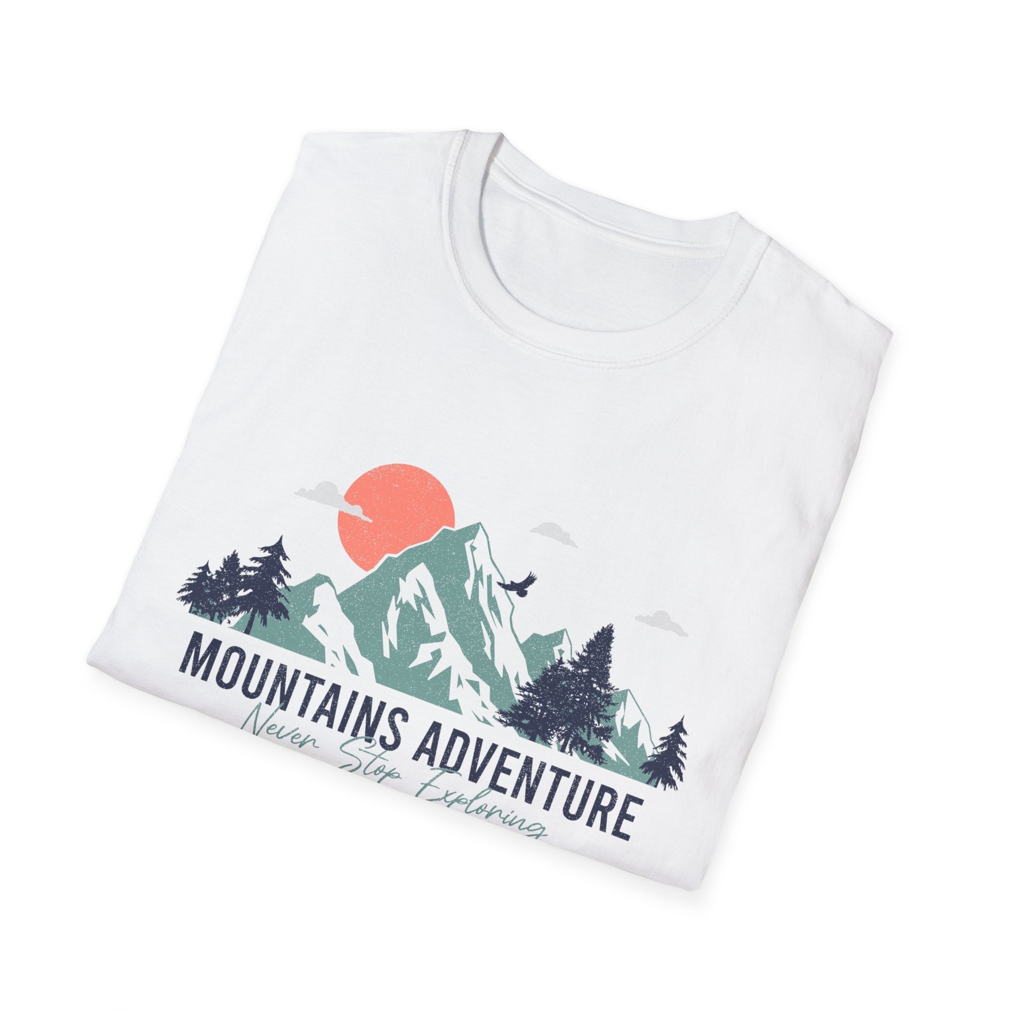 Mountains Adventure Graphic Tee | Mountain Sunset Nature Shirt