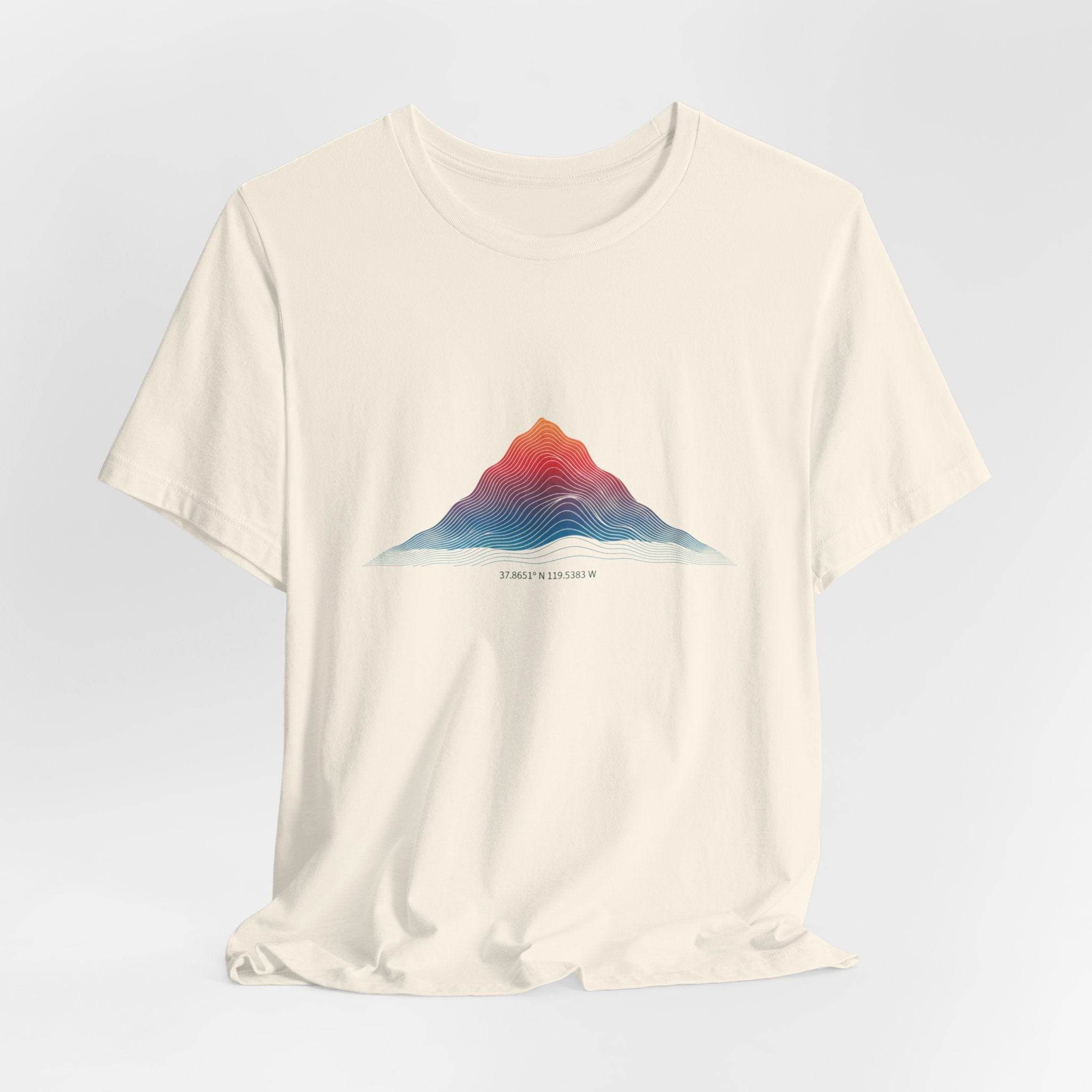 Topographic Contour Mountain Tee | Topo Map Print, Terrain Apparel