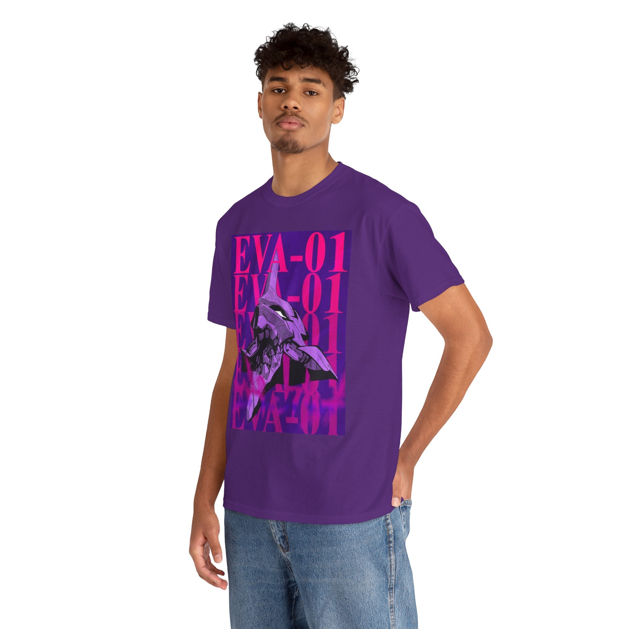 EVA-01 Graphic T-Shirt — Neon Mecha Anime Tee