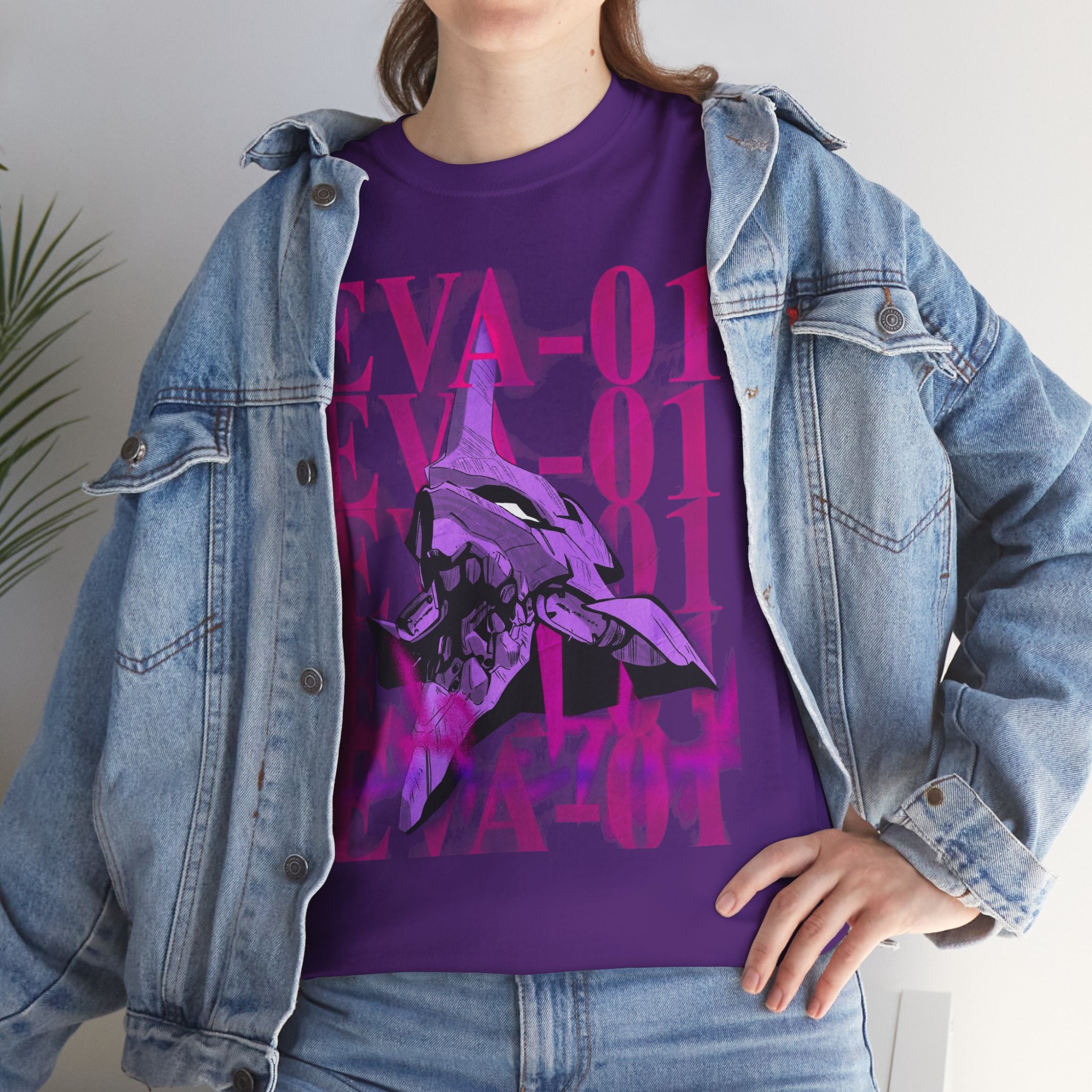 EVA-01 Graphic T-Shirt — Neon Mecha Anime Tee