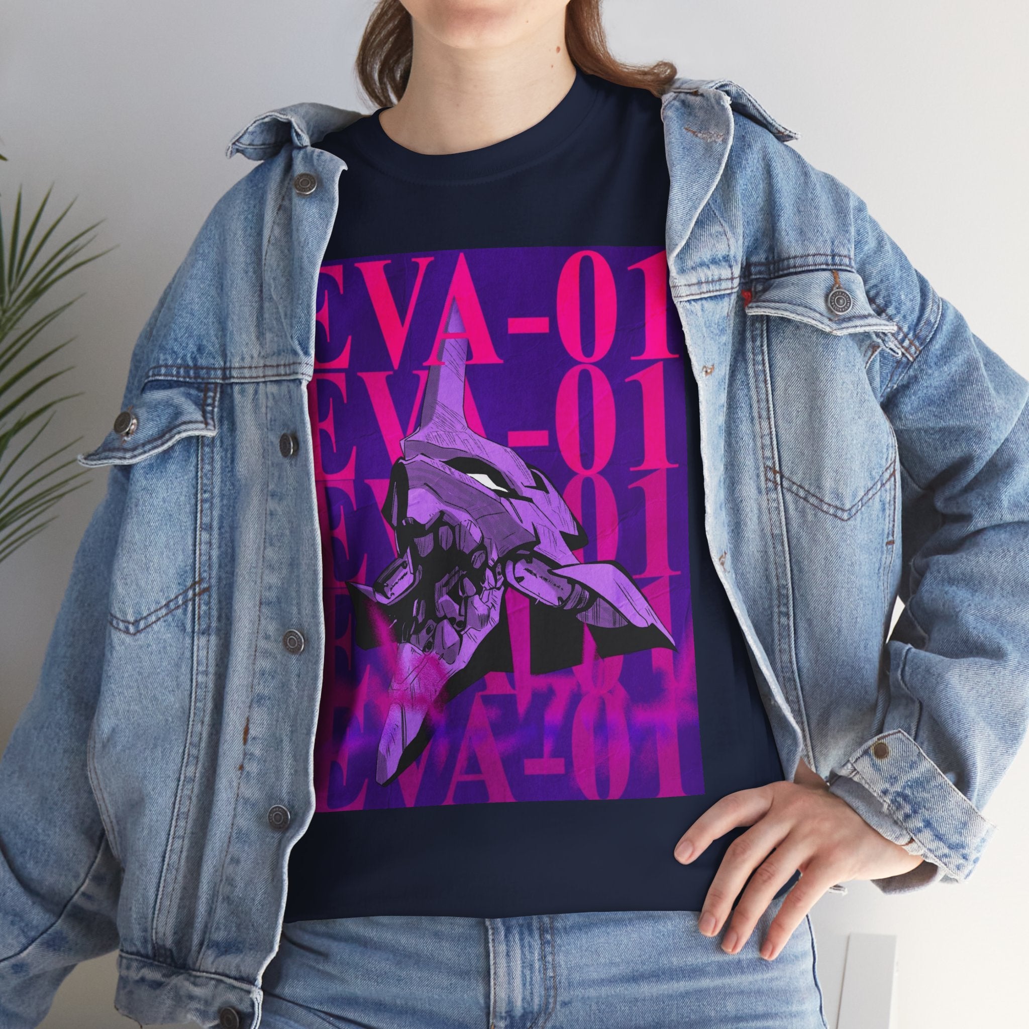 EVA-01 Graphic T-Shirt — Neon Mecha Anime Tee