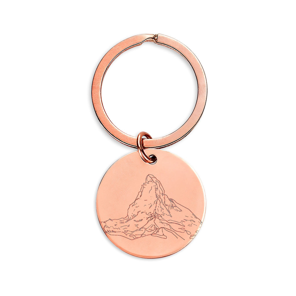 Personalized Stainless Steel Round Keychain — Engraved Custom Name/Message