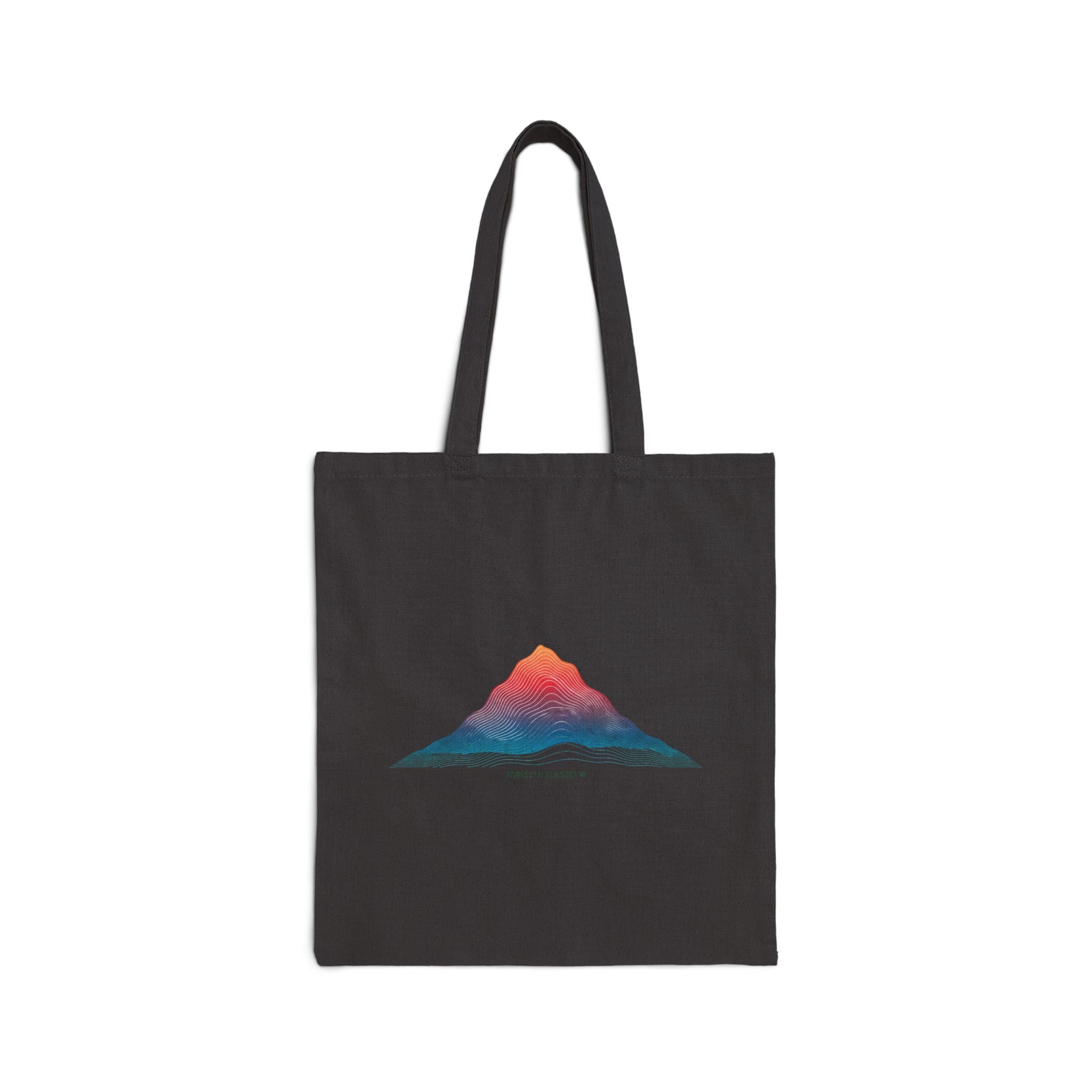 Topo Mountain Tote, topographic map print canvas tote | contour line design