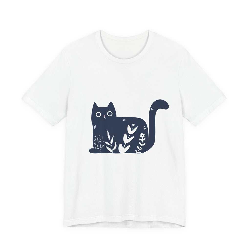 Botanical Cat T-Shirt — Cute Floral Cat Graphic Tee