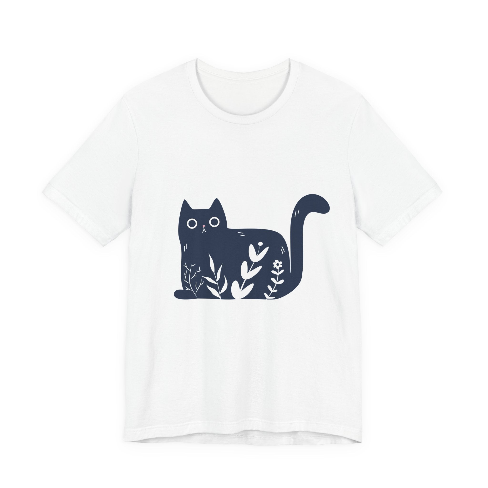 Botanical Cat T-Shirt — Cute Floral Cat Graphic Tee