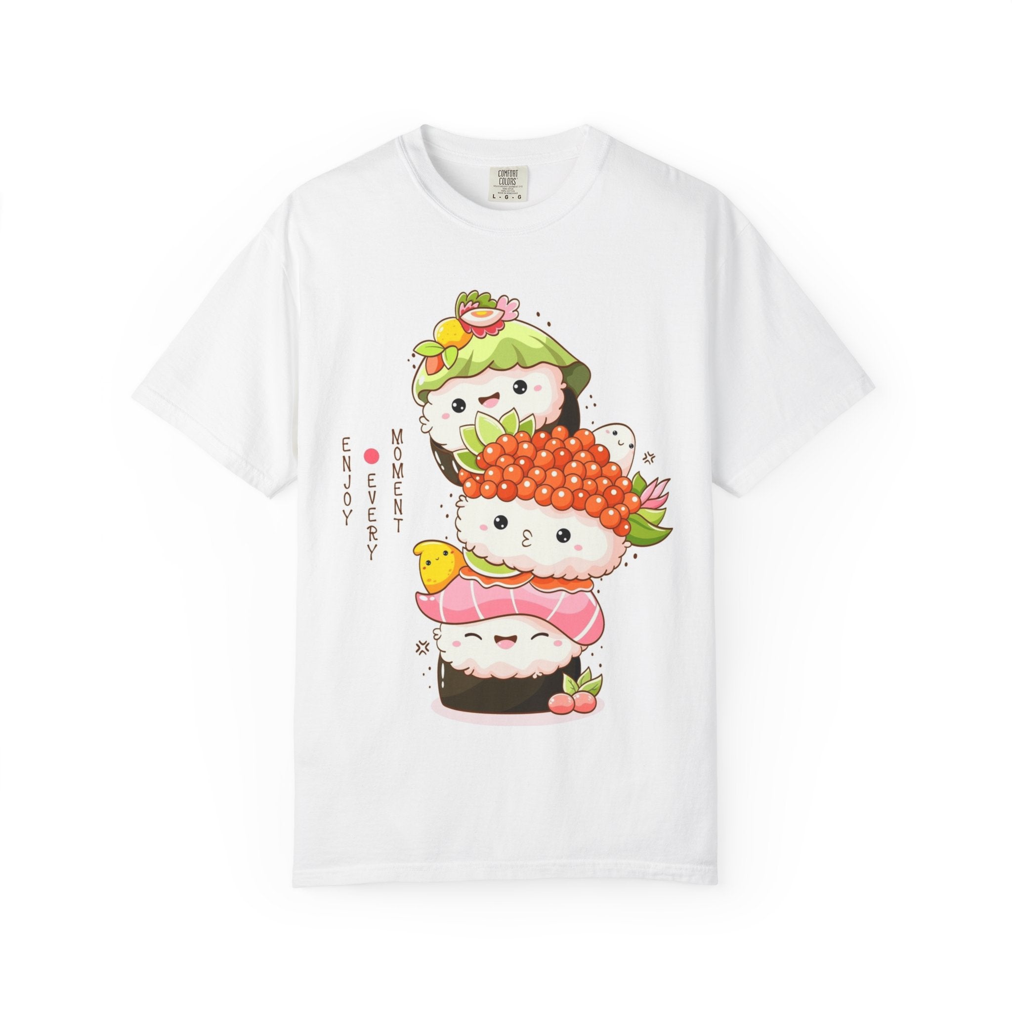 Kawaii Sushi Stack T-Shirt | Cute Cartoon Nigiri & Maki Tee
