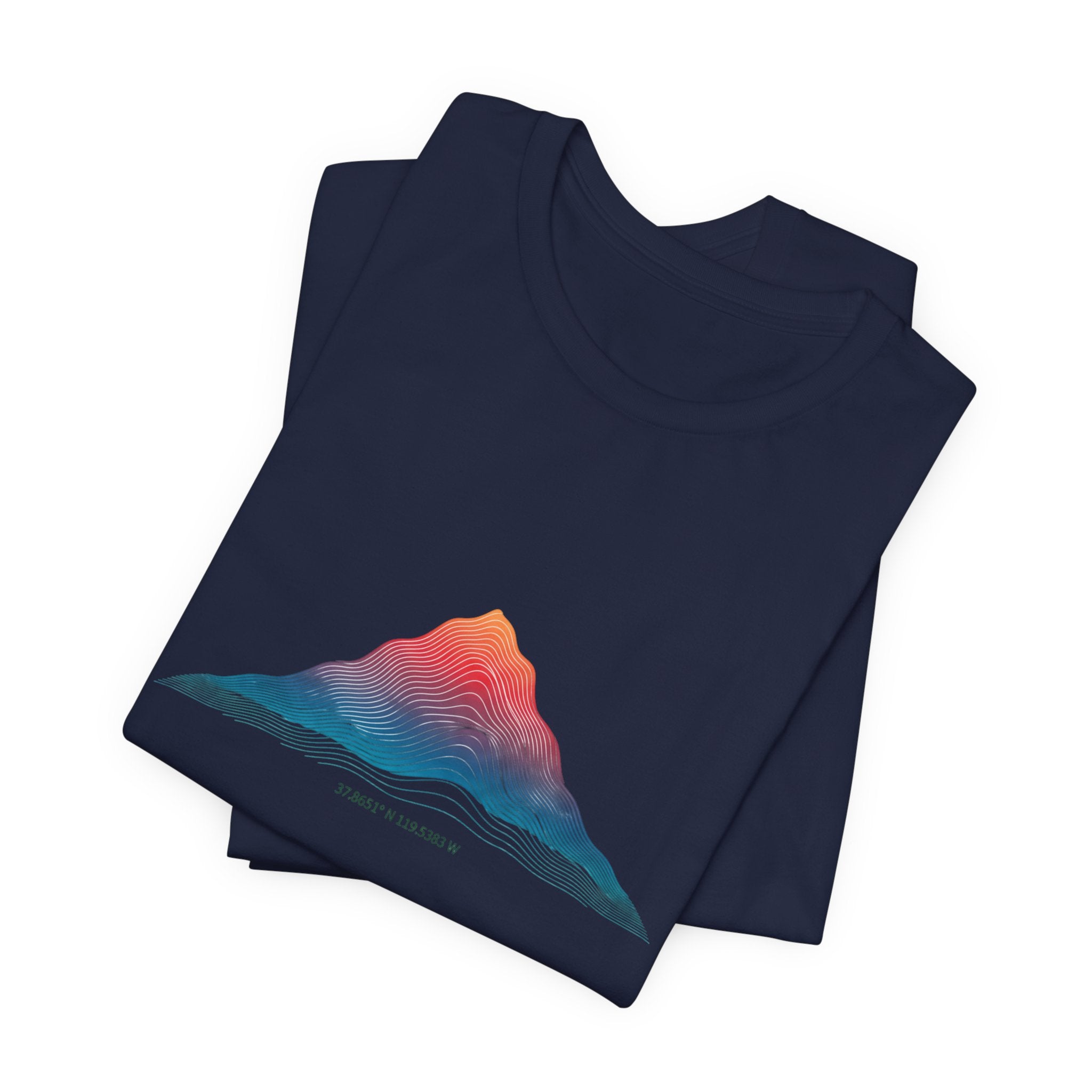 Topographic Contour Mountain Tee | Topo Map Print, Terrain Apparel
