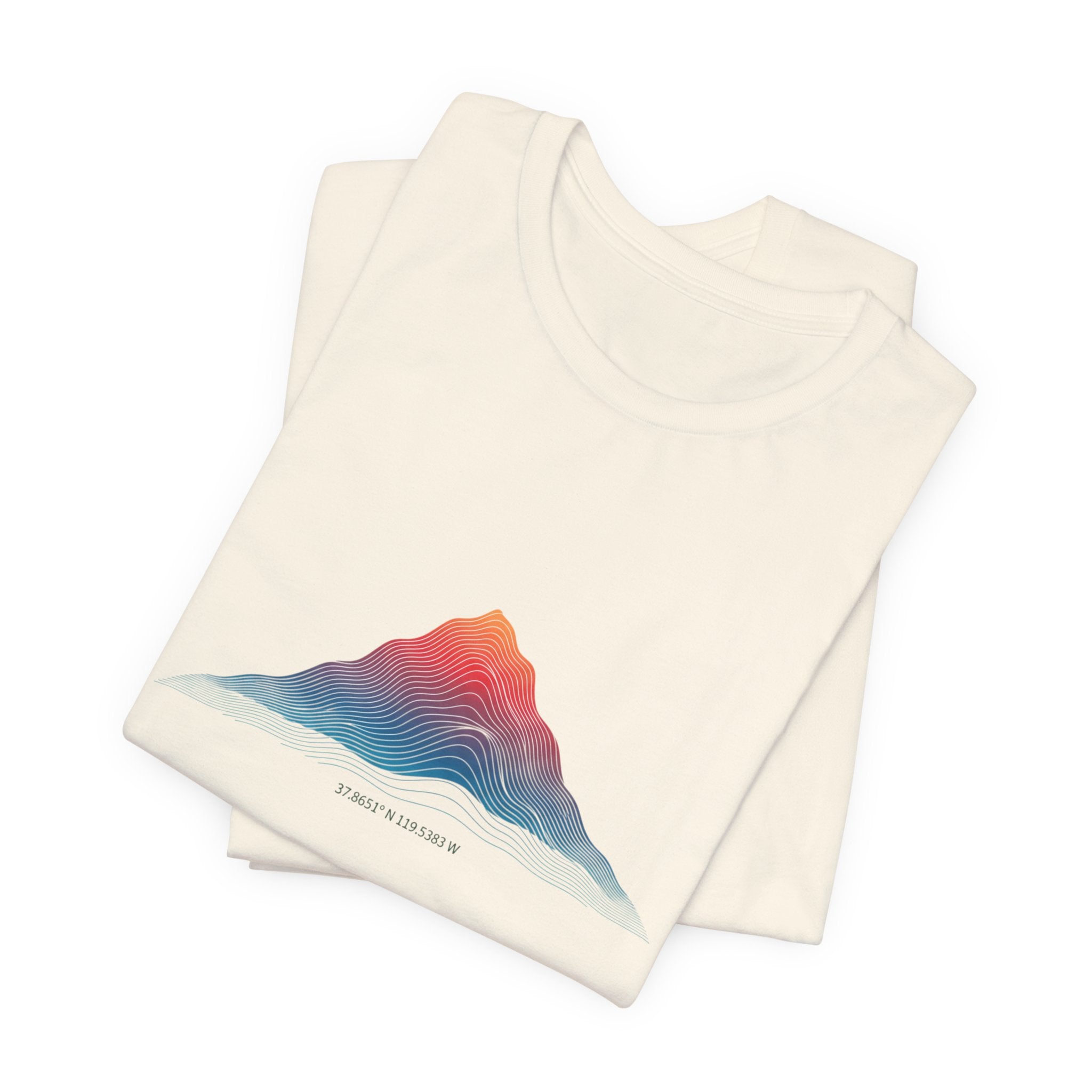 Topographic Contour Mountain Tee | Topo Map Print, Terrain Apparel