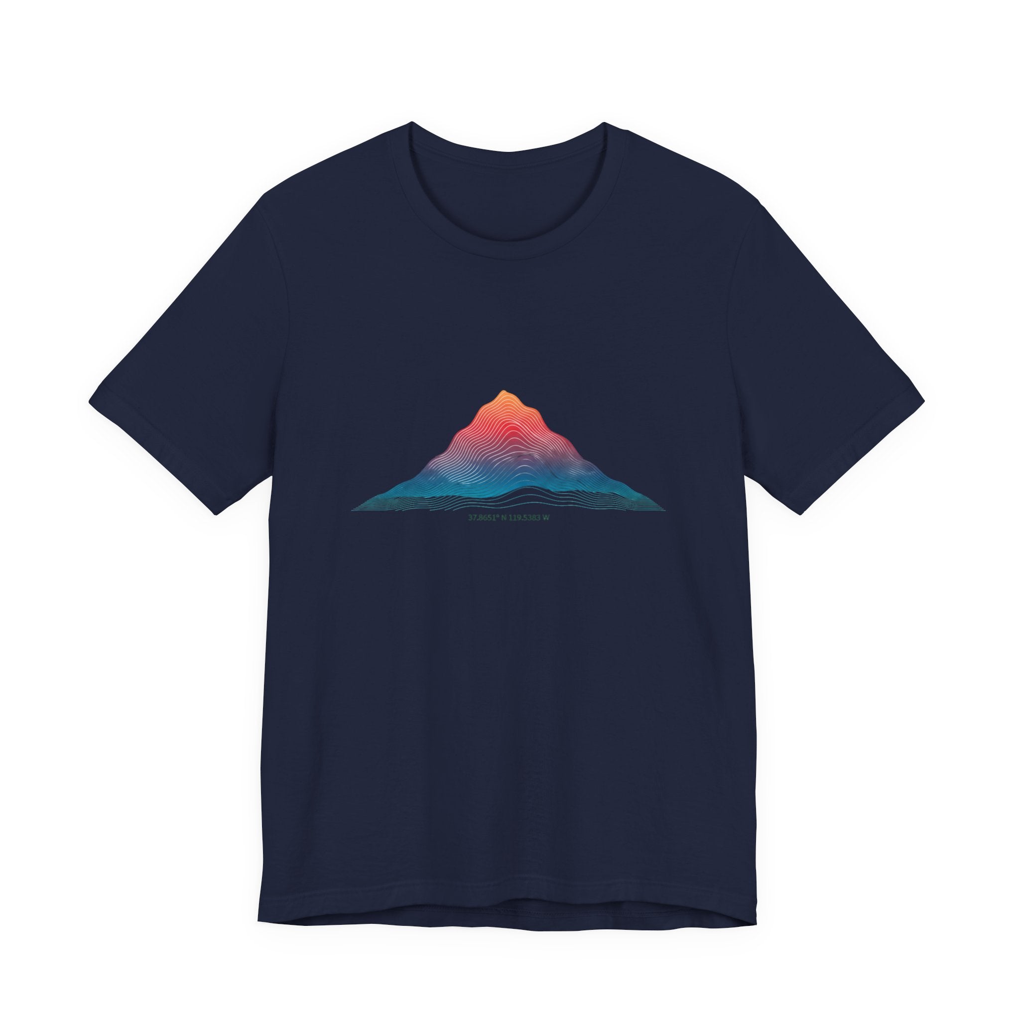 Topographic Contour Mountain Tee | Topo Map Print, Terrain Apparel