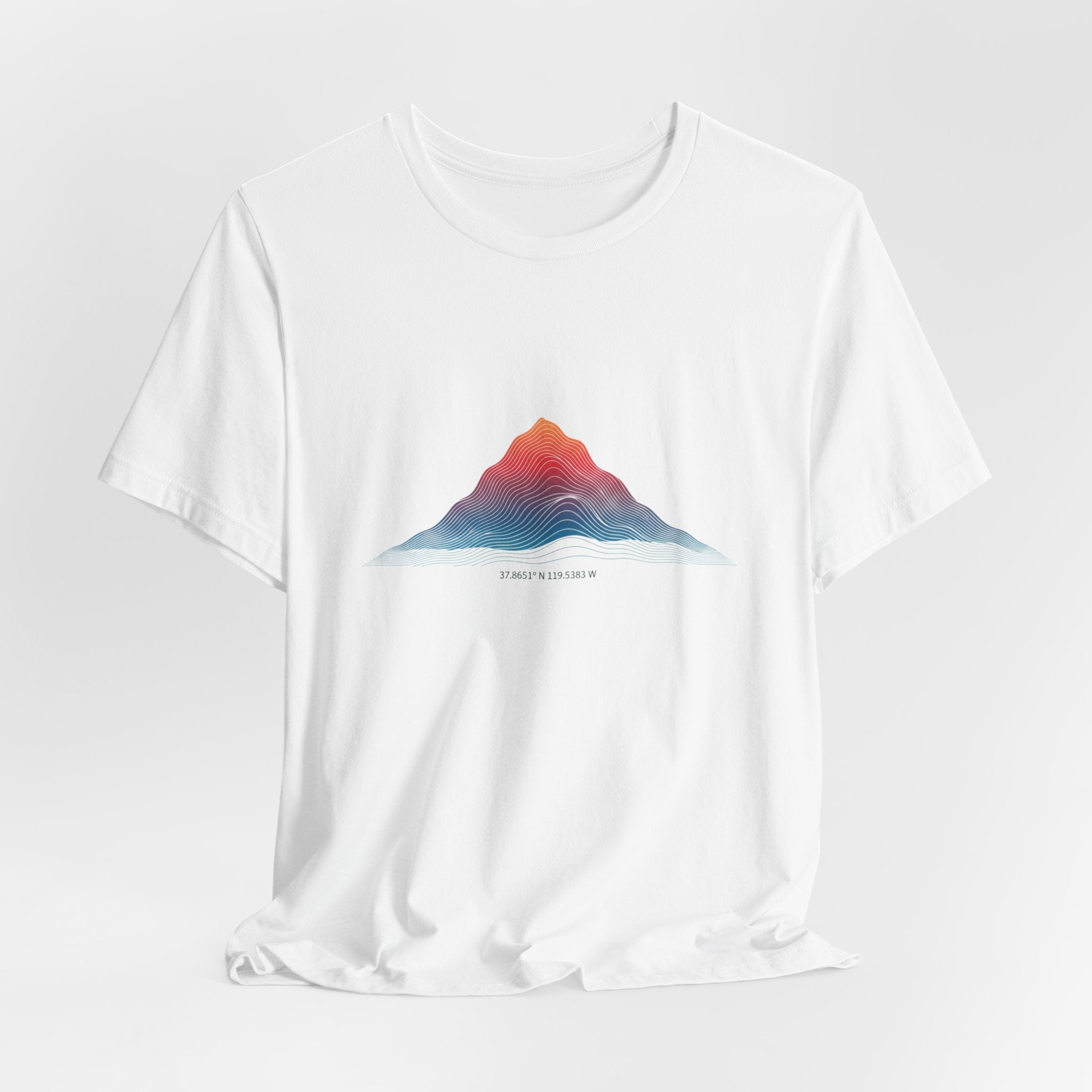 Topographic Contour Mountain Tee | Topo Map Print, Terrain Apparel