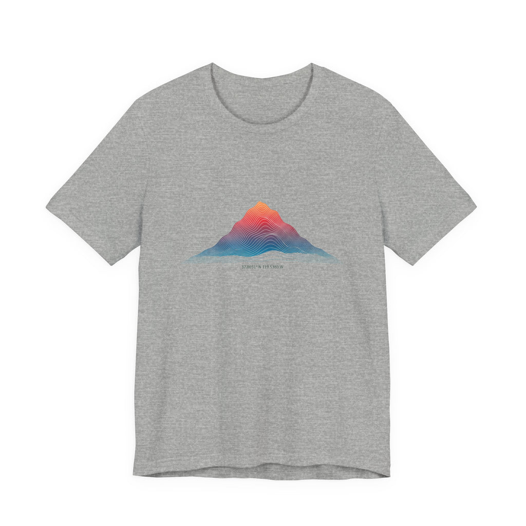 Topographic Contour Mountain Tee | Topo Map Print, Terrain Apparel