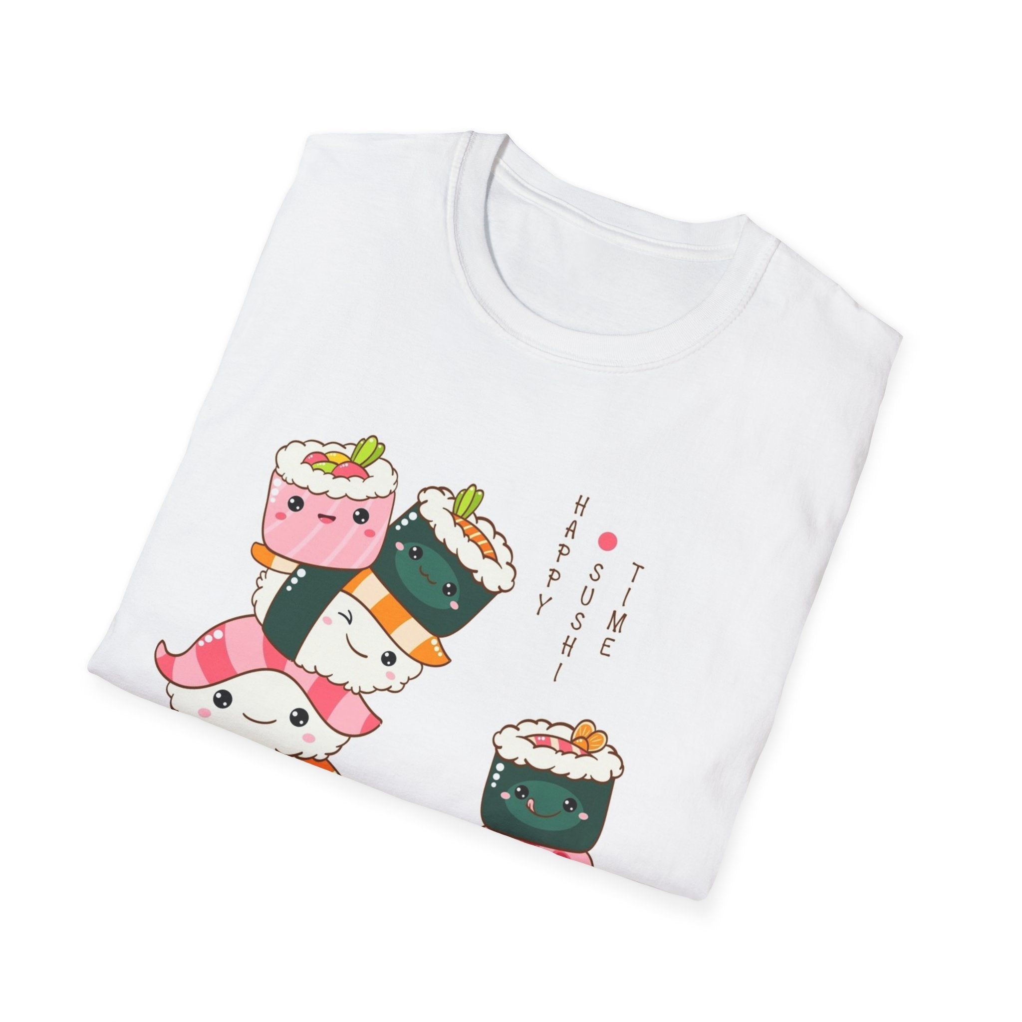 Kawaii Sushi Stack T-Shirt | Cute Nigiri and Maki Cartoon