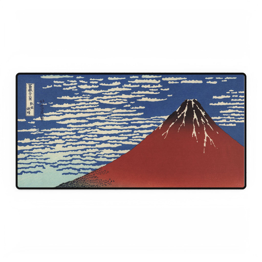Red Fuji Desk Mat — Japanese Hokusai Landscape Mouse Pad