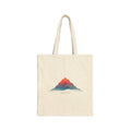Topo Mountain Tote, topographic map print canvas tote | contour line design