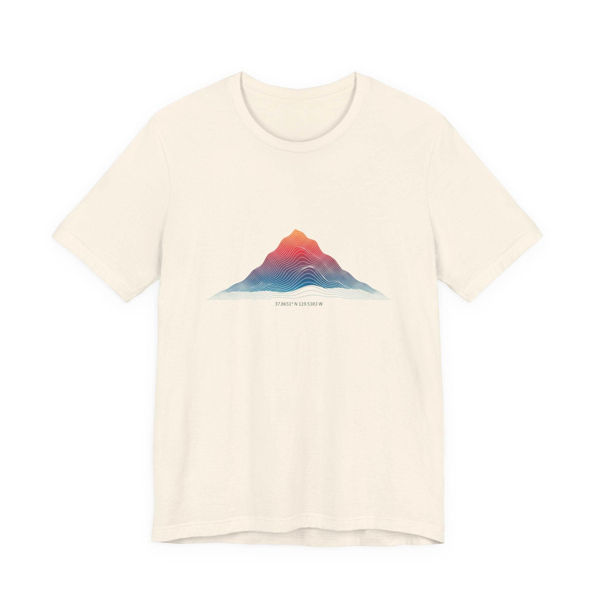 Topographic Contour Mountain Tee | Topo Map Print, Terrain Apparel