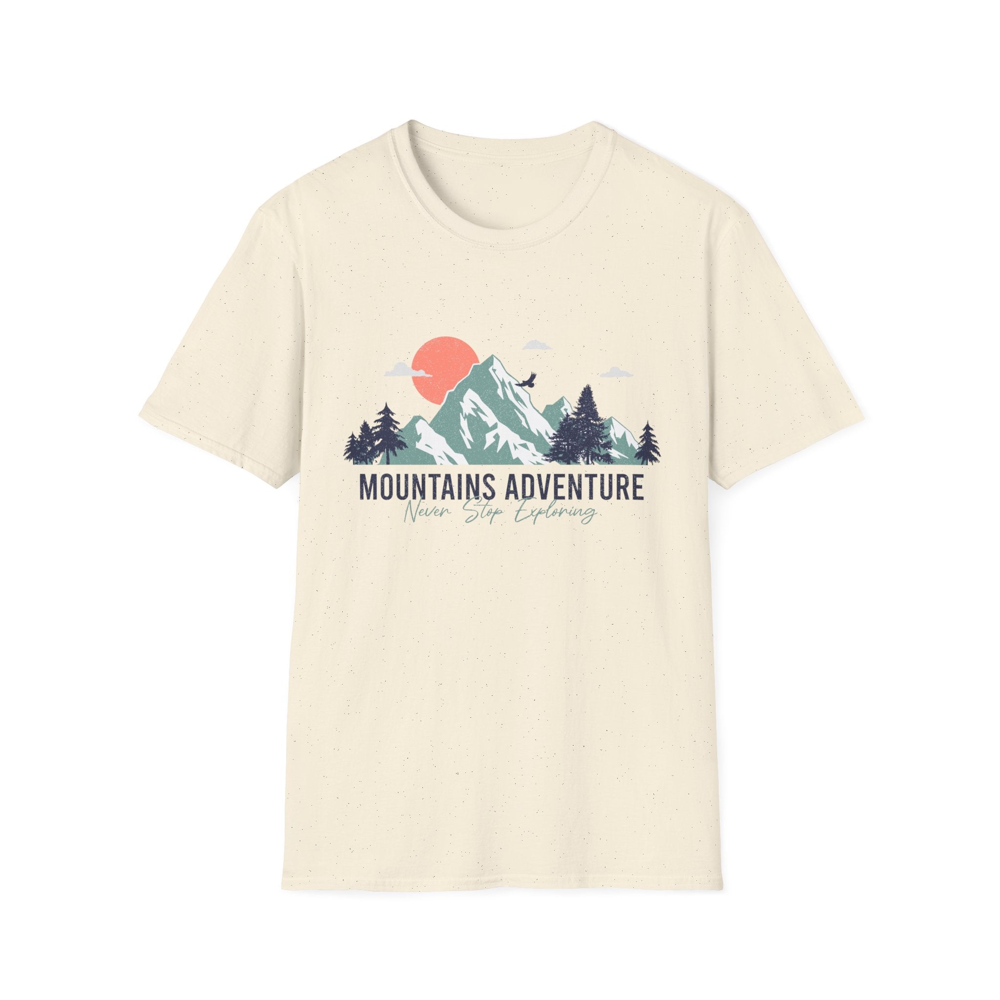 Mountains Adventure Graphic Tee | Mountain Sunset Nature Shirt