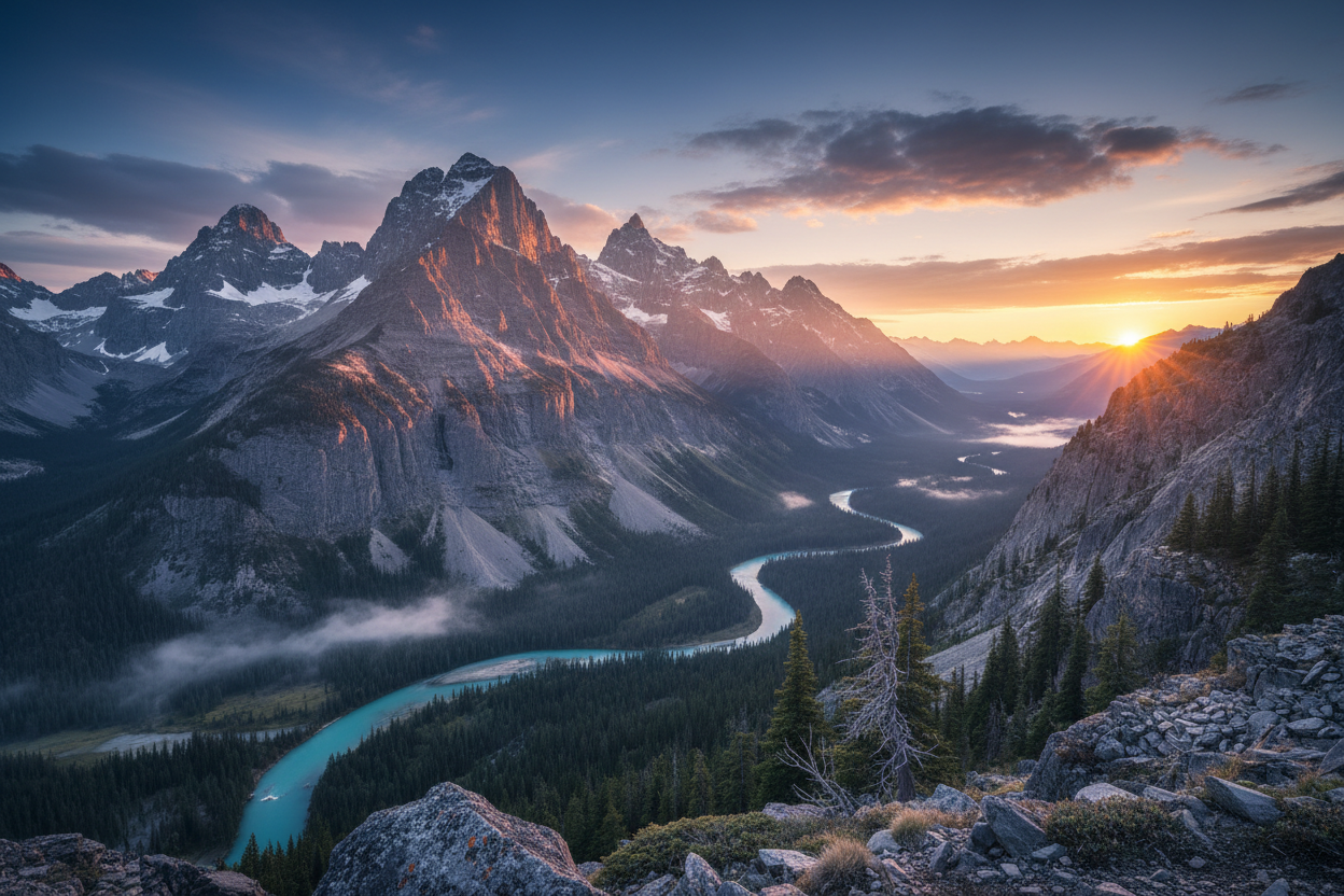 Mountainous Region Banner